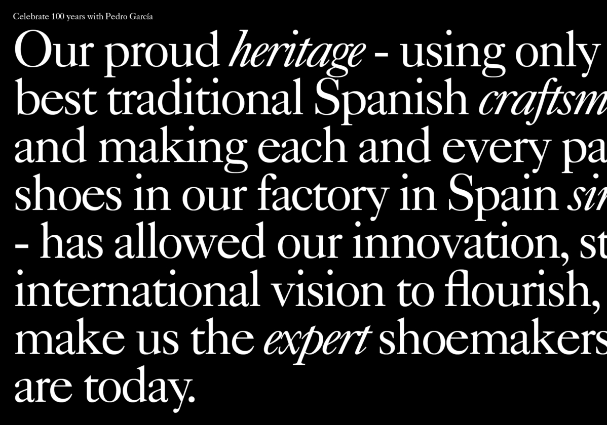 Updated Pedro García visual identity by Clase Bcn – Clase bcn