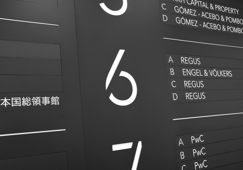 señalética directorio alta diagonal clase bcn – Clase bcn