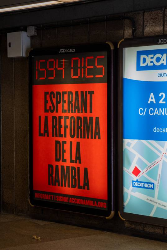 campaign graphic design communication accio reforma rambla clase bcn – Clase bcn