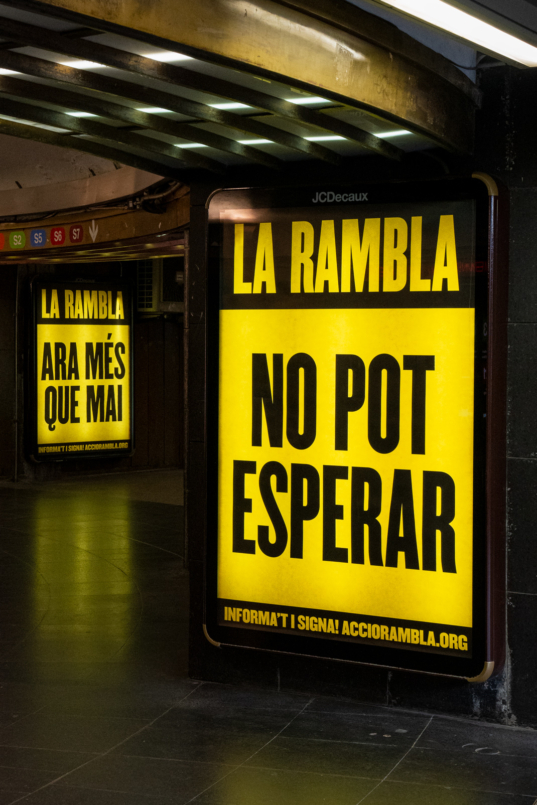 campaign graphic design communication accio reforma rambla clase bcn – Clase bcn
