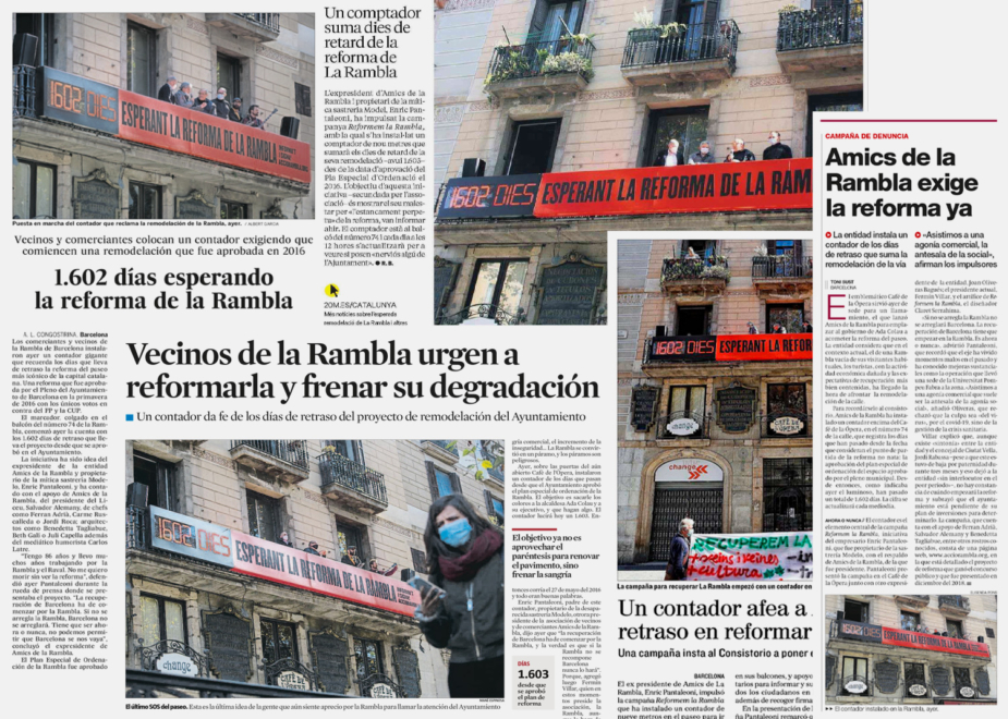 campaign graphic design communication accio reforma rambla clase bcn – Clase bcn