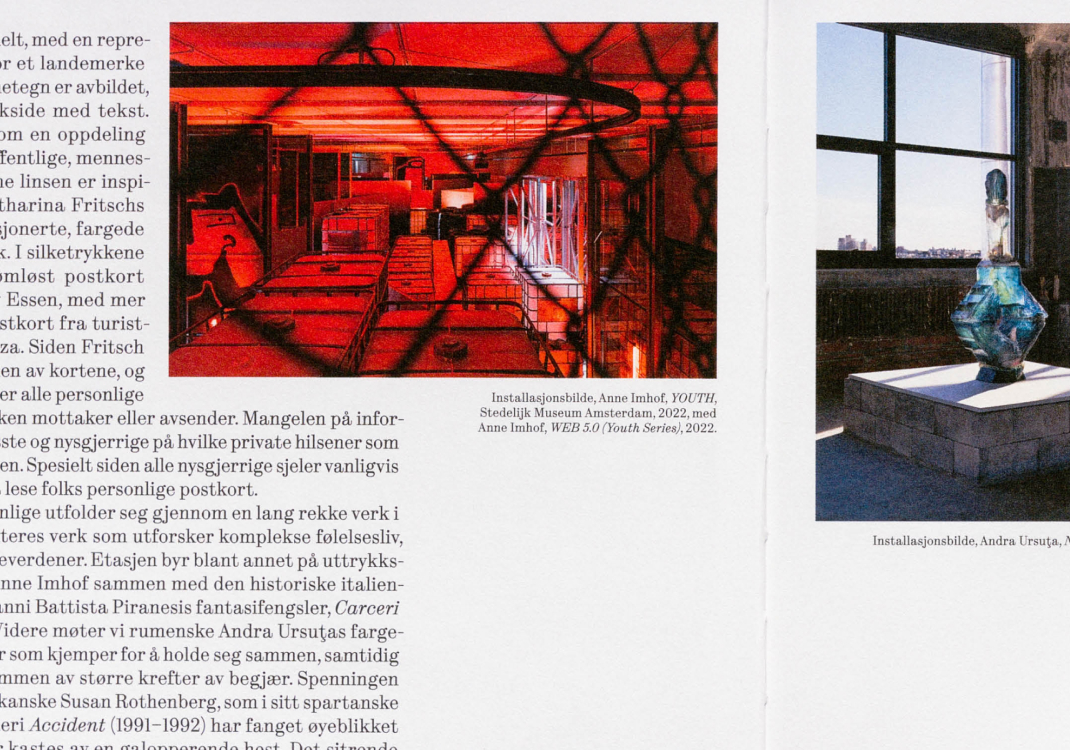 Catalogue conceptualised, edited, and designed by Clase Bcn for PoMo, A Museum of Modern and Contemporary Art in Trondheim – Clase bcn